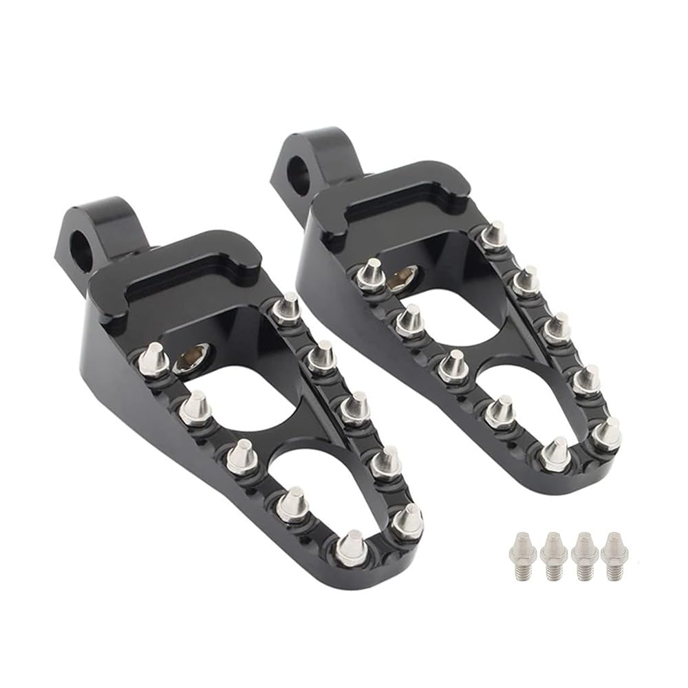 MASO MX Style Pedane per moto, adatte per Harley Dyna Electra Glide Road King Sportster 1200, nero/cromato