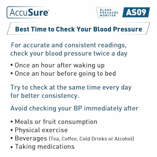 Image of AccuSure AS09 Fully Automatic Digital Blood Pressure Monitor With Large Display, Most Advanced Technology & Accurate Measurement - Arm Circumference (22-36Cm) includes Type-C USB power port, 4-Year Warranty