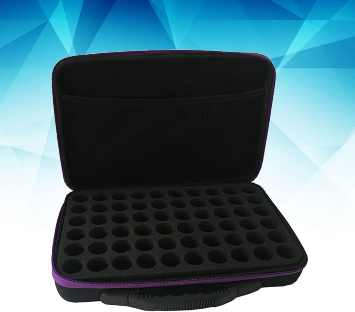 Hemoton Portable Essential Oil Storage Case Bottle Carrying Holder for Oils Shockproof Travel Organizer Purple for Aromatherapy Home Use and Travel