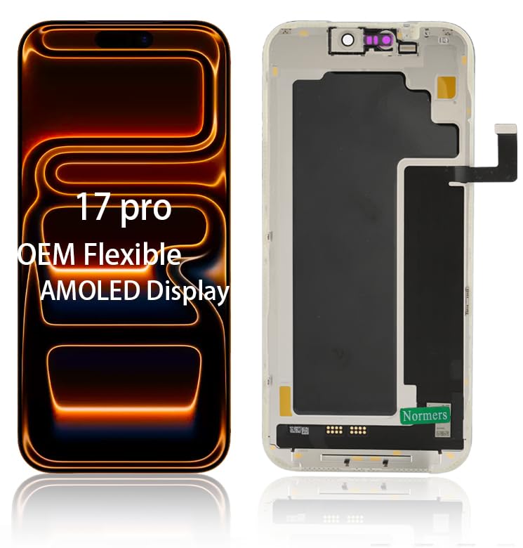 Normers OEM-Grade for iPhone 17 Pro Screen Replacement, 6.3-Inch ProMotion 120Hz Dynamic AMOLED Display, Equipped with 3D Touch lcd Digitizer, Protective Film and Repair Tools