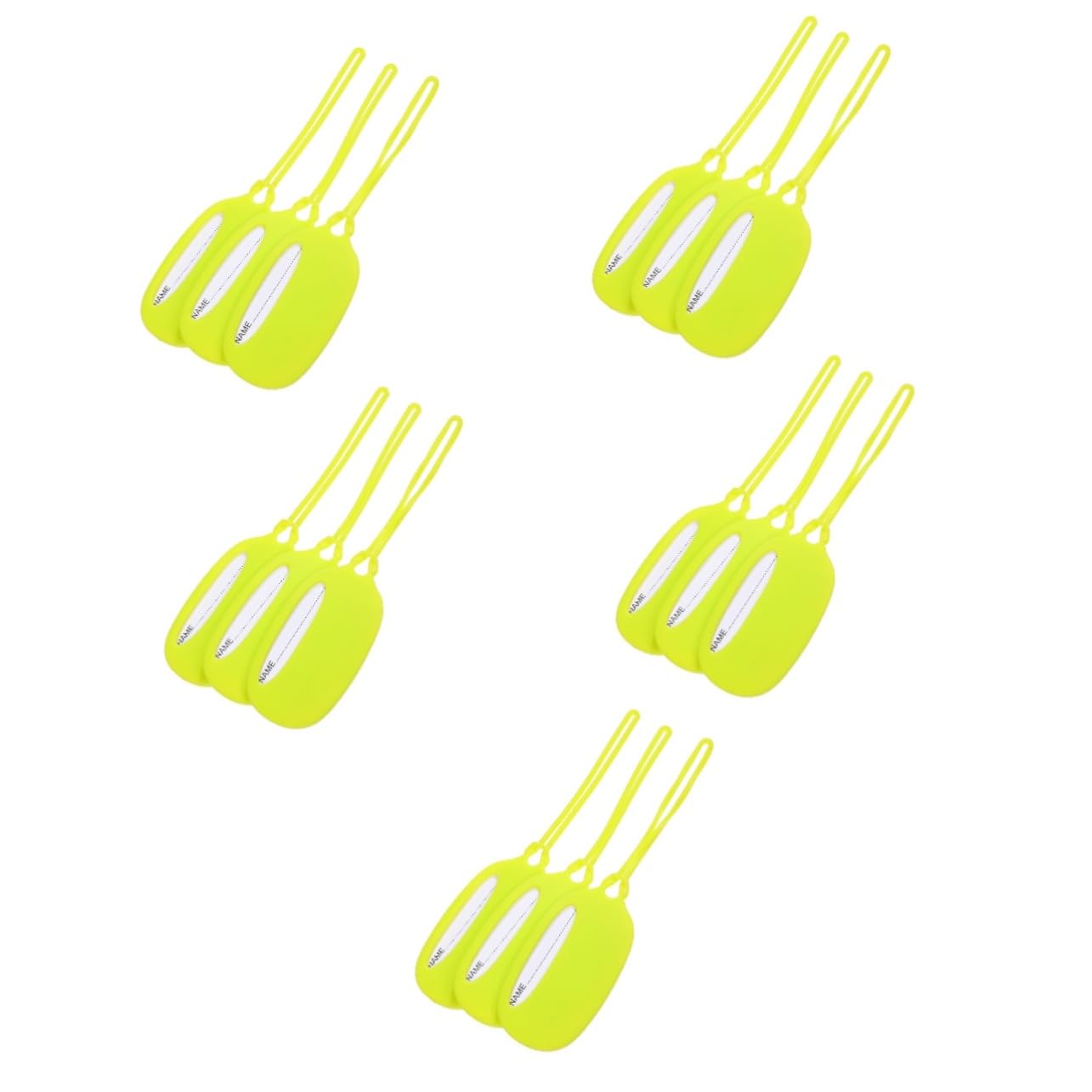 LIFKOME 15pezzi Pz Etichette Per Valigie Silicone Targhette Per Bagagli Colorate e Resistenti Per Valigie Borse e Passeggini Facili Da Usare e Personalizzabili