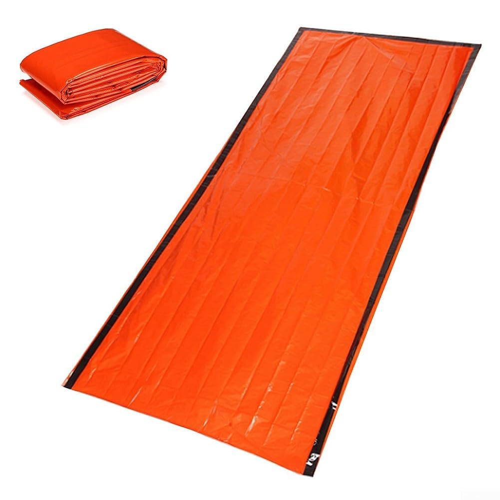 Saco Dormir Emergencia Supervivencia Saco De Dormir De Supervivencia Para Emergencias - Impermeable Y Termico | 2 Unidades Ligeras Y Compactas Protección Lluvia Nieve Emergencias