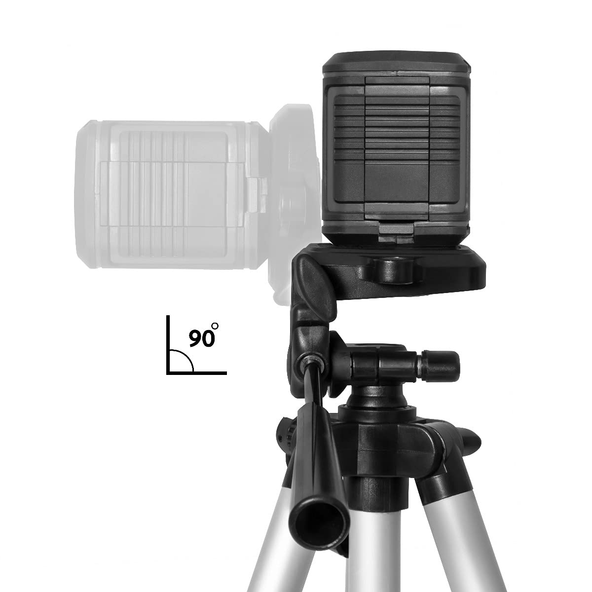 VONROC Trípode para Herramientas de medición 37-110cm - Trípode - Universal ¼ - Trípode para construcción - Trípode para láser - Incluye Bolsa de Almacenamiento
