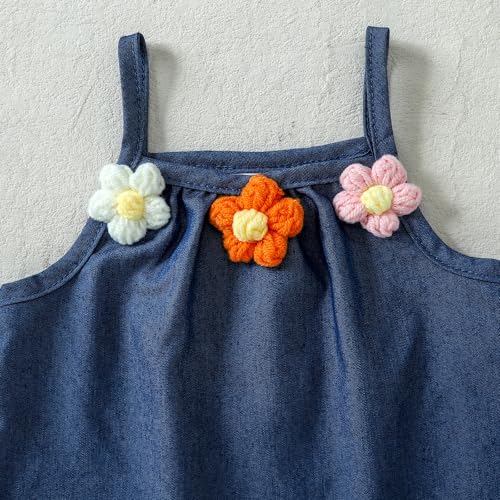 Image of Weebaby Toddler Girl Clothes Baby Summer Outfits Sleeveless Halter Top Ruffle Short Set Cute Kids Clothes Girls
