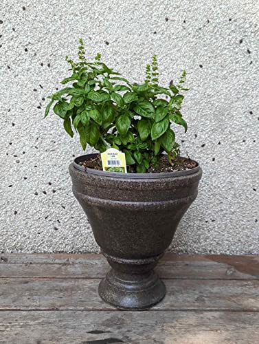 Planter Urn Indoor Outdoor 21-Inch H 10 Lbs Made Of Poly Marble. Directly From Canadian Manufacturer In Canada. #TOP7