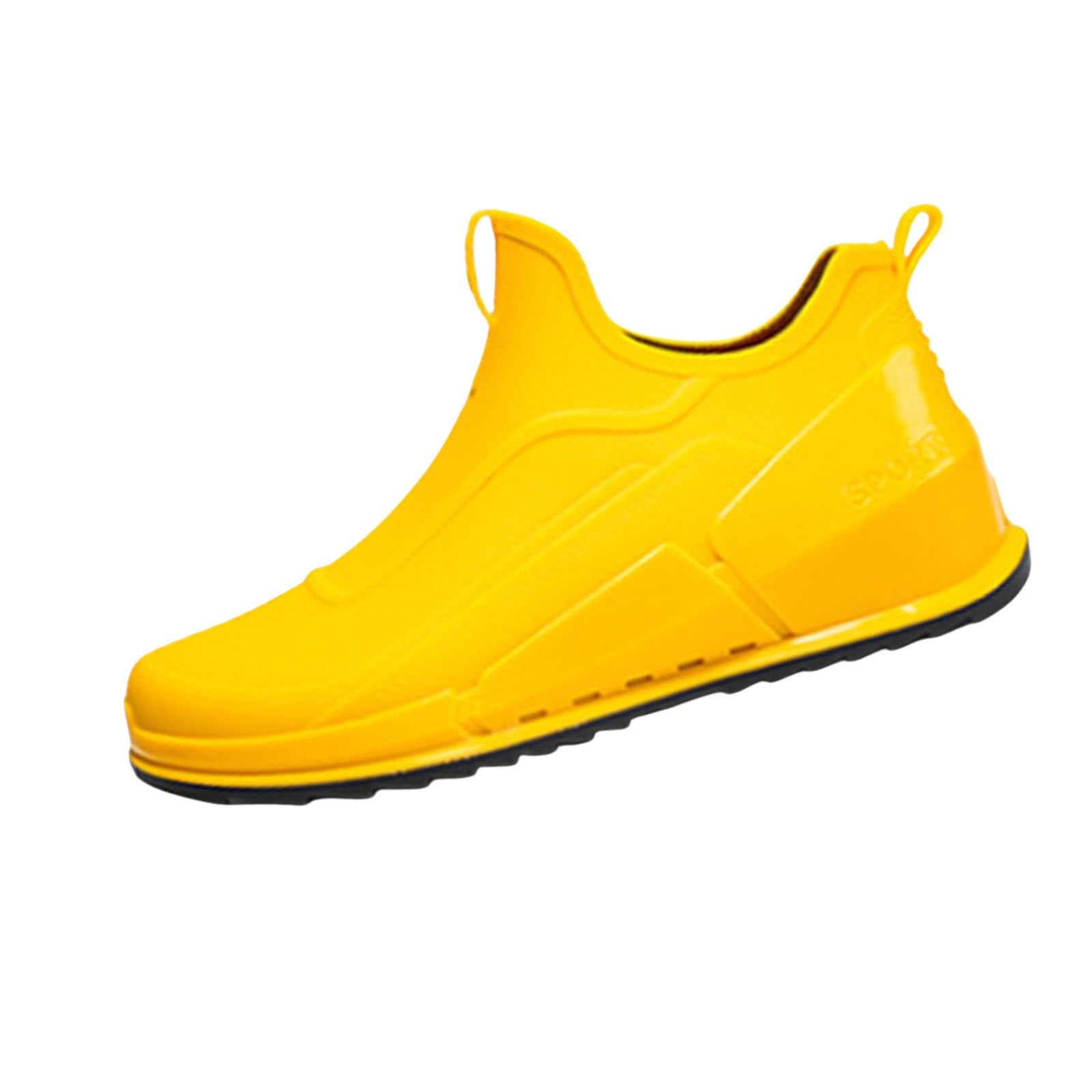 Botas de goma para hombre, botas de lluvia cortas, botas de lluvia, impermeables, botines de goma para exteriores, antideslizantes, para jardín, botas de lluvia, botines de lluvia
