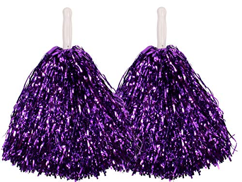 Alsino Pompon de cheerleader à éclat métallique De toutes les couleurs  -  violet - 