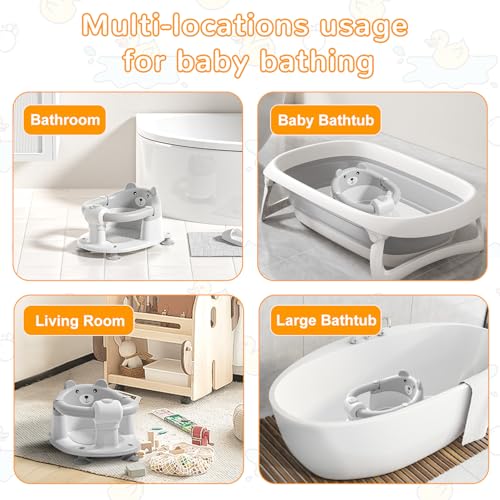 Image of Baby Bath Seat Gray 1