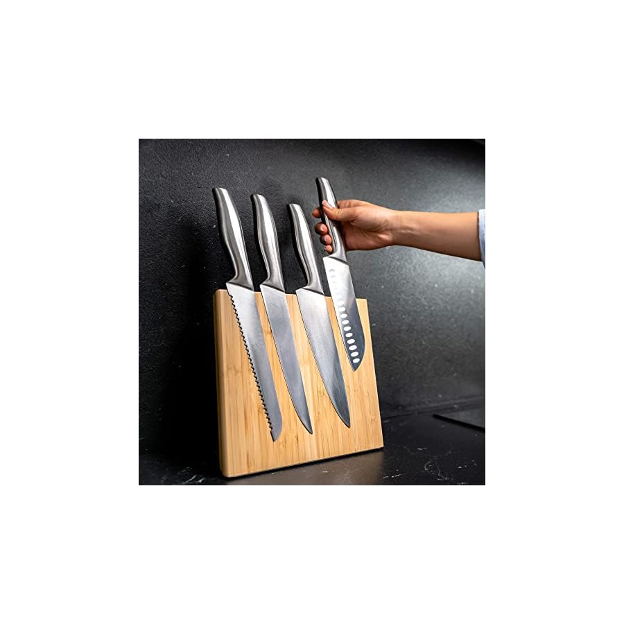 Magnetic-Knife-Block-Without-Knives-By-Coninx-Magnetic-Knife-Holder-for-Safe-Clean-Tidy-Knife-Storage-Bamboo-Knife-Rack-Magnetic-Stand-for-Cooking-Utensils-More-Elegant-Magnetic-Knife-Rack Magnetic Knife Block Without Knives By Coninx - Magnetic Knife Holder for Safe, Clean & Tidy Knife Storage - Bamboo Knife Rack Magnetic Stand for Cooking Utensils & More - Elegant Magnetic Knife Rack