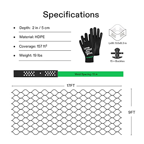 Image of VIVOSUN 2'' Depth Ground Grid, 9x17 ft, High-Density HDPE Geo Cell