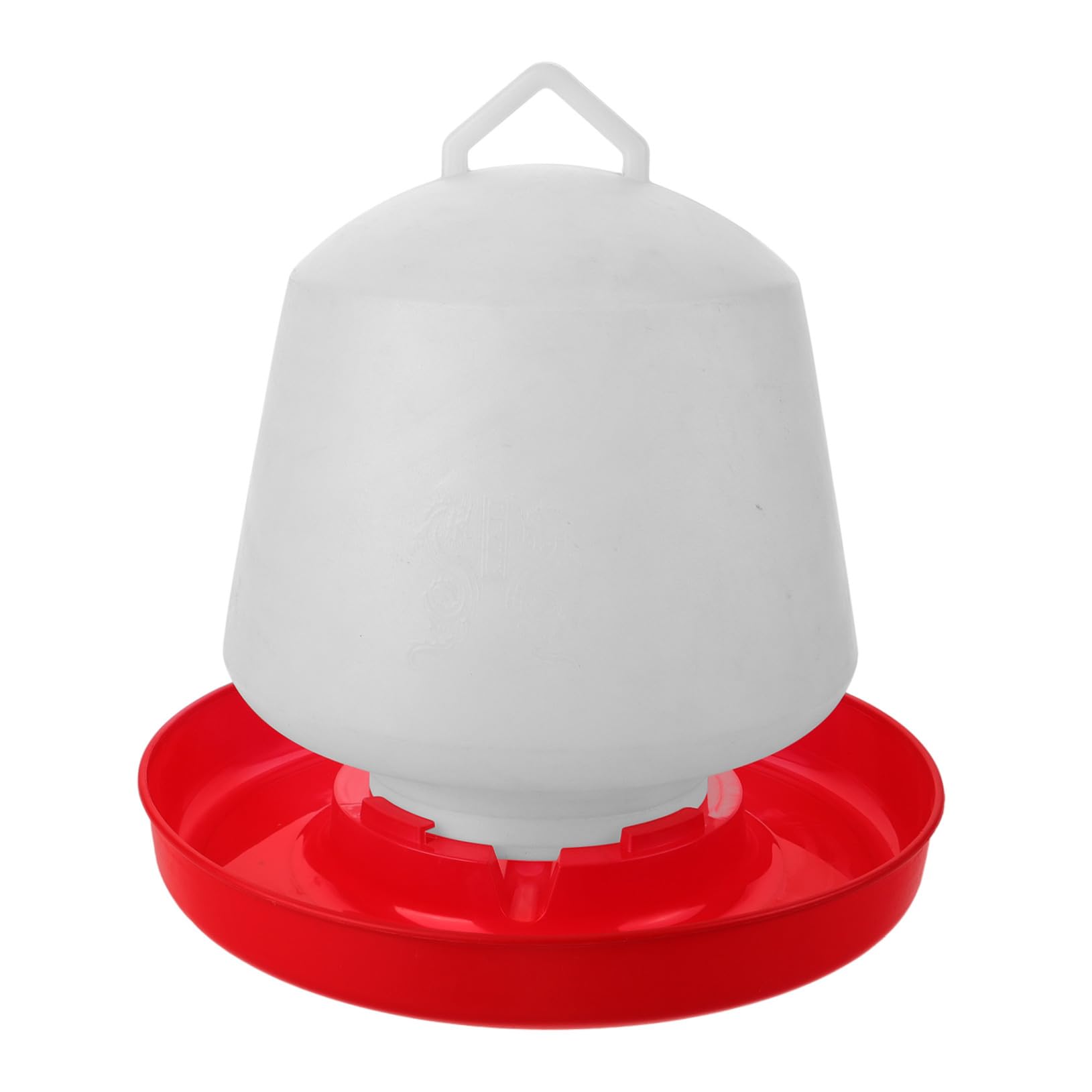 GANAZONO Mangiatoia per Pollame Resistente e Facile da Installare in Plastica Bianca Design Creativo Adatta per Alimentazione di Polli All'aperto
