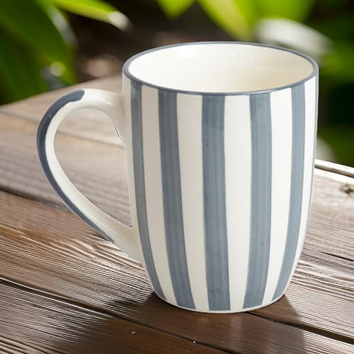 Image of Saras Aajeevika 2 Pc Handmade Ceramic Large Coffee Mug - 400ml |Jumbo Milk Mugs for Gifts Tea Cup Set Kitchen Dining - Mircowave & Dishwasher Safe Ideal for Daily Use & Wedding Return Gift Items