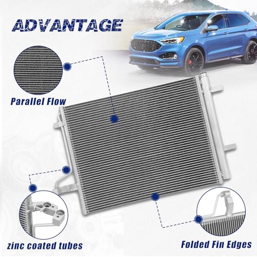 Image of Air Conditioning A /C Condenser Compatible with Ford C-Max Escape # 4106, CV6Z19712B, CV6Z19712KB