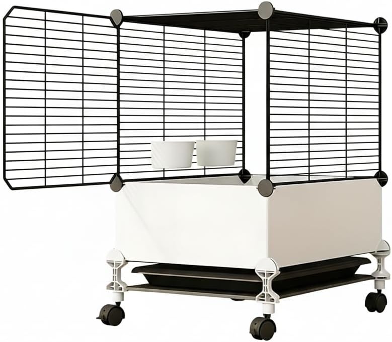 Bird Cage, Large Parrot Cage, Travel Bird Cage for Parakeets, Small Parrots, Conures, Lovebirds, Black