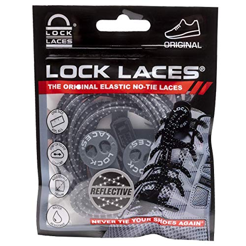 Image of Lock Laces - Elastic No Tie Shoelaces 1 Size Fits All for Kids Adults Tieless Shoe Laces Tennis Shoes Sneakers