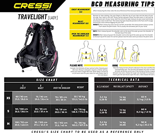 Cressi Travelight, Black/Pink, Xs #TOP4