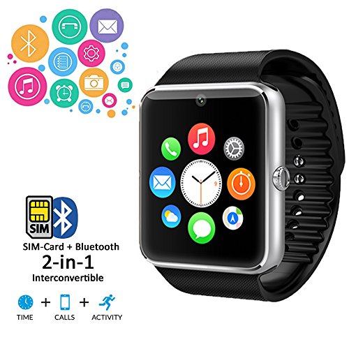 Indigi GT08 SmartWatch & Phone (2-in-1) - Universal Compatibility (iOS & Android)