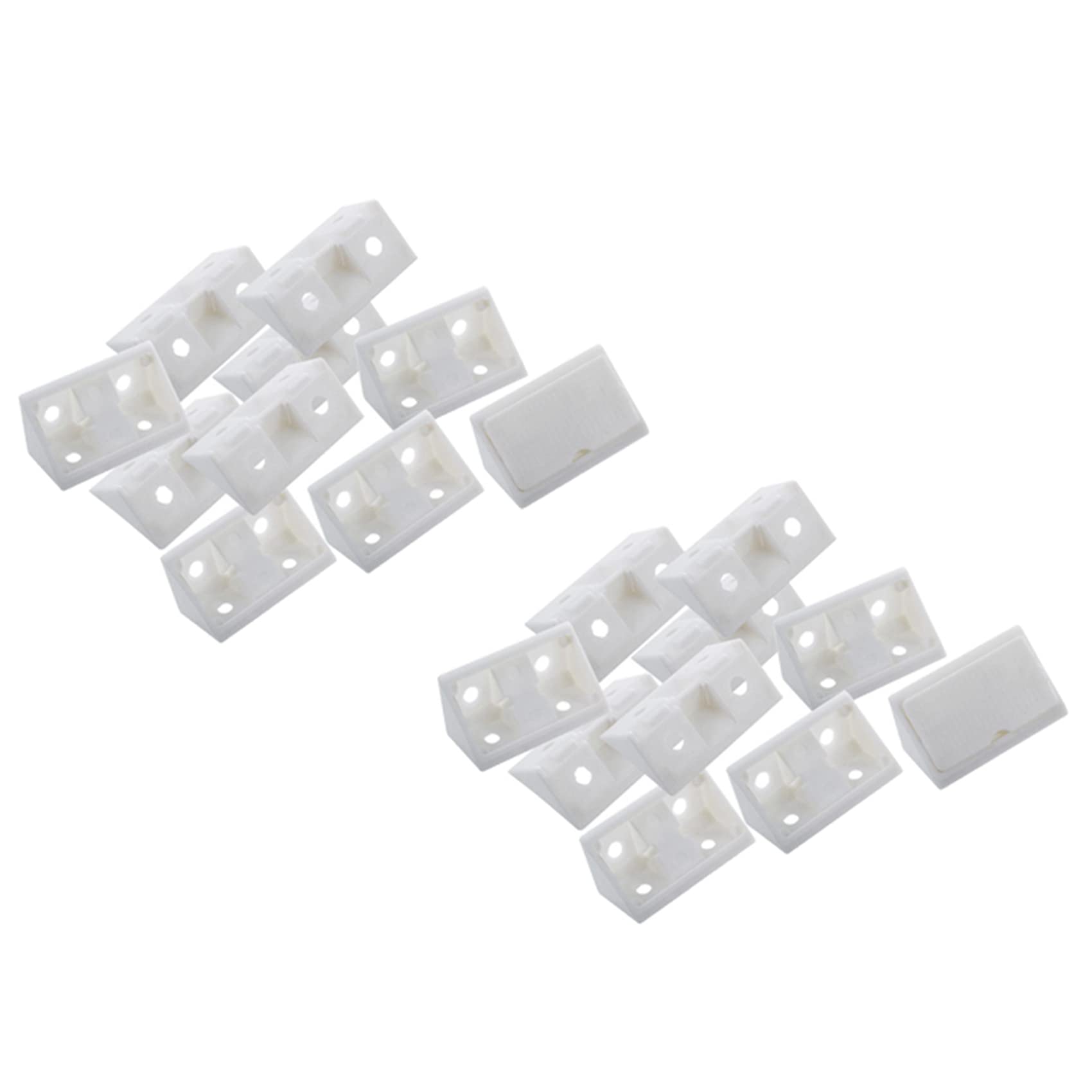 Jnchdghwa Furniture Cabinet Fastener Corner Braces Angle Brackets White 20Pcs