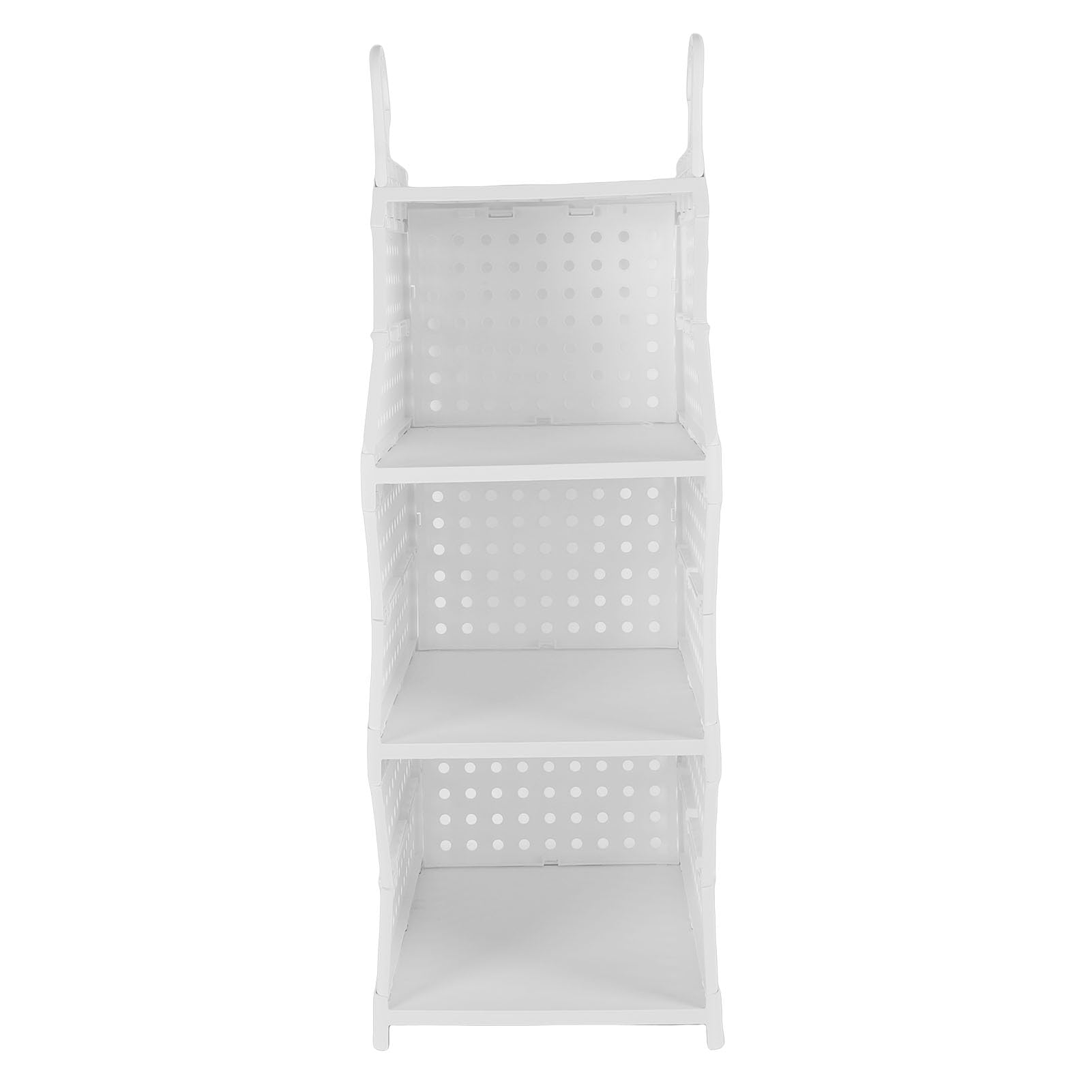 Jiawu Cesta Colgante para Armario, Organizador de Armario Plegable de Gran Capacidad, Cesta de Almacenamiento para con Ganchos Reforzados para Dormitorio, Lavandería, Dormitorio (3 niveles)