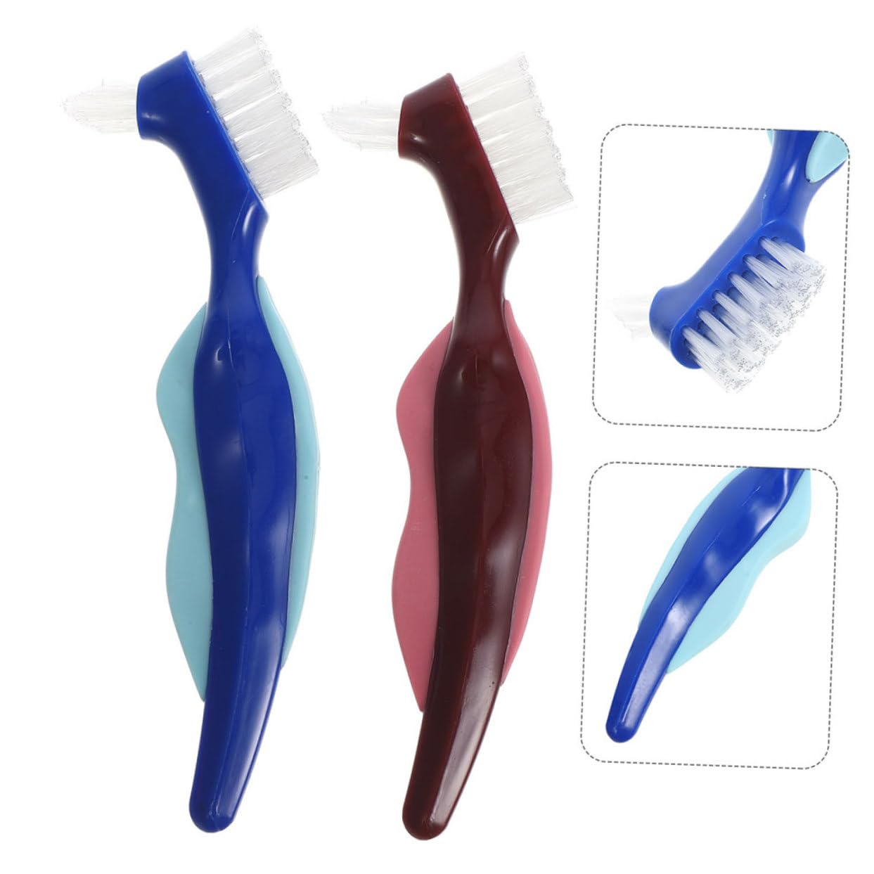 FRCOLOR 5 Set Di Spazzolini Da Viaggio Per La Pulizia Dei Denti Piccoli in Pp/nylon Bifacciali Facili Da Trasportare 2 Pezzi*5