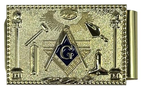 Gold Working Tools Masonic Money Clip
