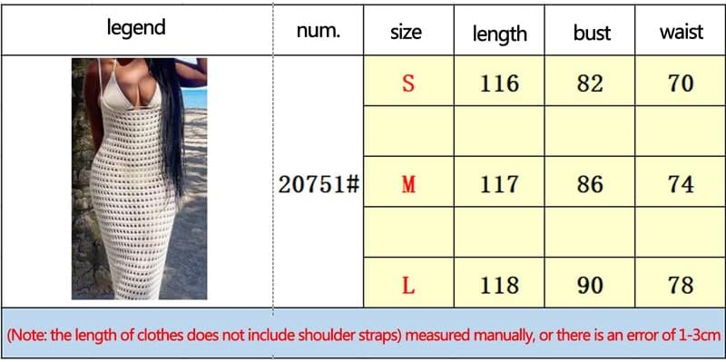 Miniatura 6 de Vestido largo de punto para mujer, de manga larga, con huecos, transparente, de ganchillo, vestidos largos de playa