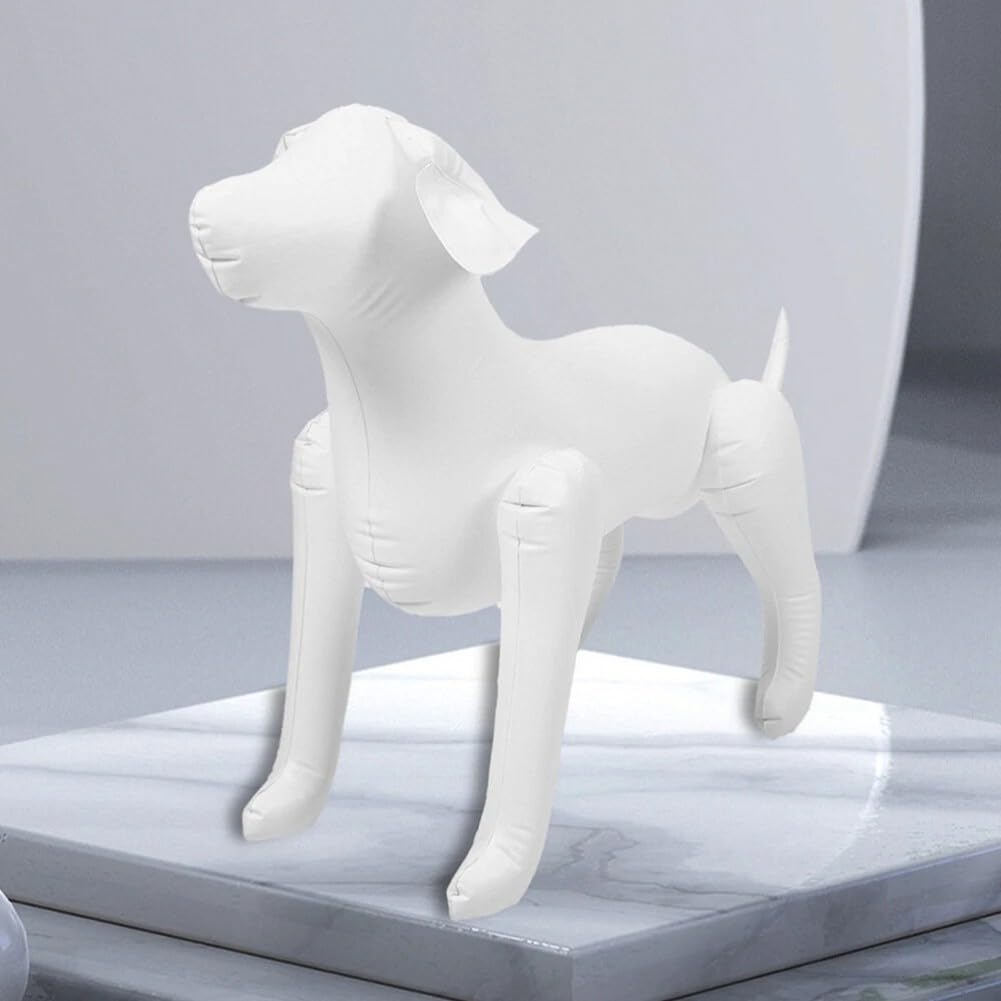 Mannequin Gonflable en PVC pour Animaux de Compagnie, Pieds réglables pour présentation Dynamique de vêtements (Blanc)
