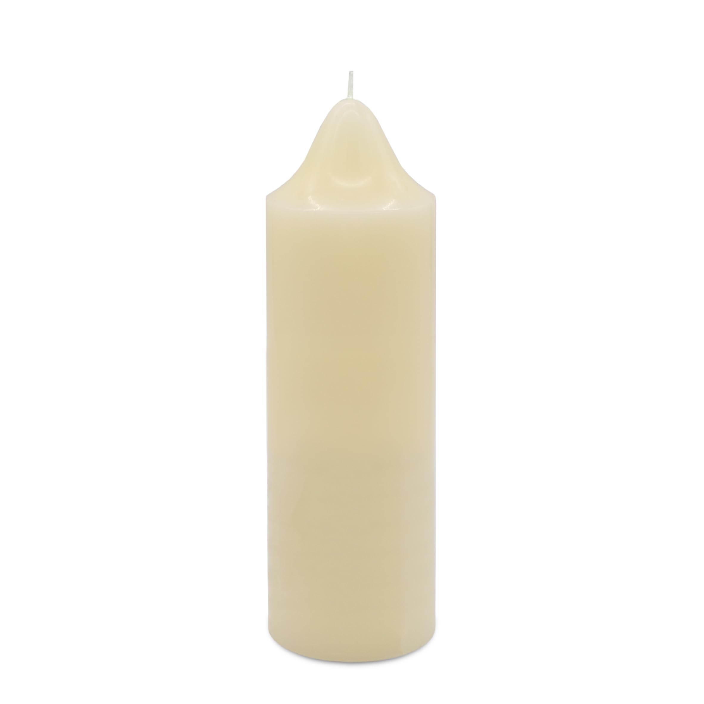 Spetebo Laternenkerze XXL in creme unparfümiert - 30 cm - Große Stumpenkerze mit 190 Stunden Brenndauer