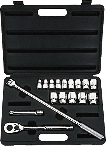 Douille de lot Stanley 85-425 avec 17 pièces en 1/2 pouce pour un couple maximal
