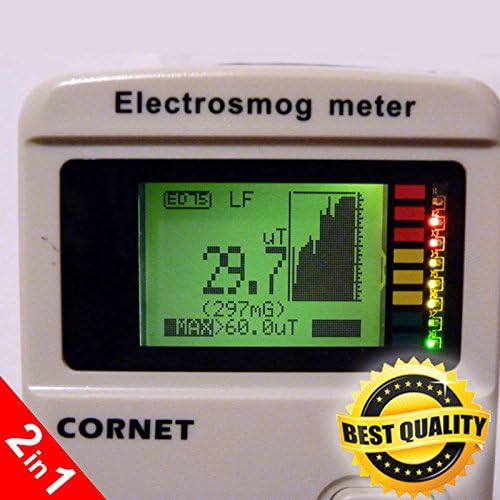 Cornet ED78S EMF RF Meter display showing LF measurement