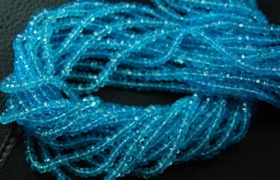 Perles bleu ciel 3.5mm en rondelles pour réparer et créer des bijoux