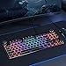 immagine 6Stoga Tastiera Americana Meccanica Anti-ghosting, USB 2.0 Cablata, Stile Retrò, con 87 Tasti, Pannello in Lega, Retroilluminazione a LED RGB, QWERTY Layout