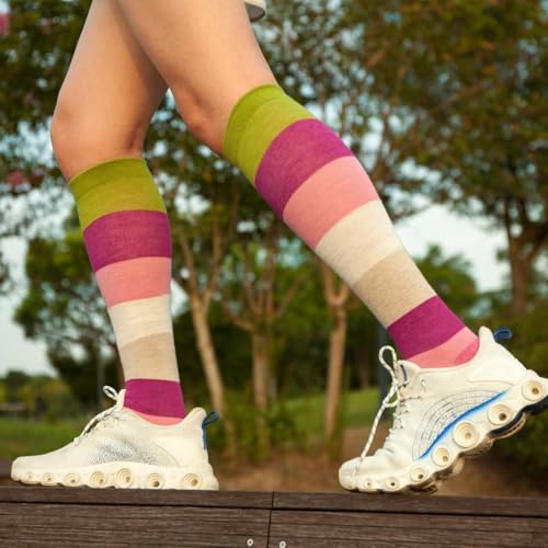 Image of ja vie Women & Men Comfy 75% Merino Wool Compression Socks 15-20mmHg Extra Soft