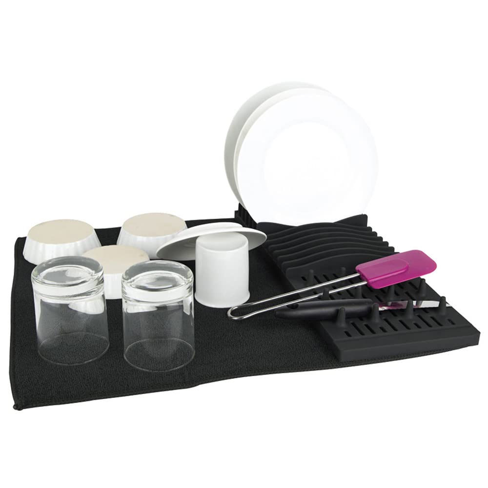 NAWA Home & Work Escurreplatos Bandeja Alfombrilla en Silicona | El práctico Drying Rack secador de Platos para su Cocina. Medidas 59,5x45 H.4 CM en una Sola Pieza