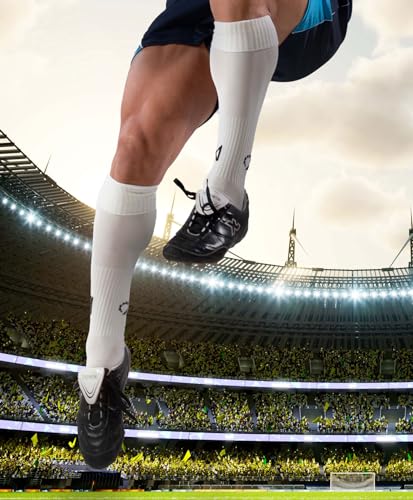 Asioka Unsex 200/10 Football Stockings, White, 32-36 - Image 3