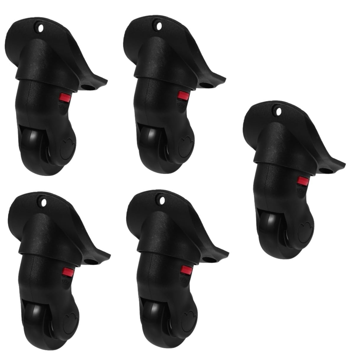 Confezione da 5 ruote girevoli di ricambio universali per bagagli, in nylon resistente, per valigie, borse da viaggio e trolley, facili da installare, rotolamento fluido