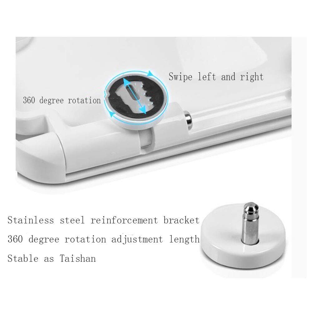 Copriwater Trapezoidale Con Cuscino – Chiusura Lenta – Cerniere Regolabili – Universale Bianco