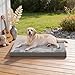 Vonabem Waterproof Outdoor Dog Bed Large Medium Sized Dogs, Washable Crate Pad 35 inch, Foam Orthopedic Pet Beds with Removable Cover,Durable Anti-Slip Kennel Pads 35