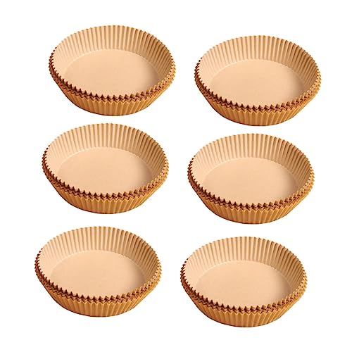 50 個 エア フライヤー ペーパー カップケーキ ペーパー 蒸し器 インサート ポット ナチュラル クッキングシート ペーパー エア フライヤー バスケット ライナー 点心 和