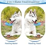 Kytely-Dog-Water-Bottle-2-in-1-Portable-Dog-Water-Bottle-with-Food-Container-Leak-Proof-Dog-Water-Dispenser-Puppy-Pet-Travel-Water-Bowl-for-Pets-Outdoor-Walking-Hiking-Travel-19oz-Blue