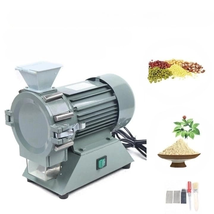 Electric Mill Grinder, 1400RPM 110V Micro Plant Grinding Machine Soil Pulverizer, Grain Flour Mill Spice Mill Grinder Corn Beans Powder Machine