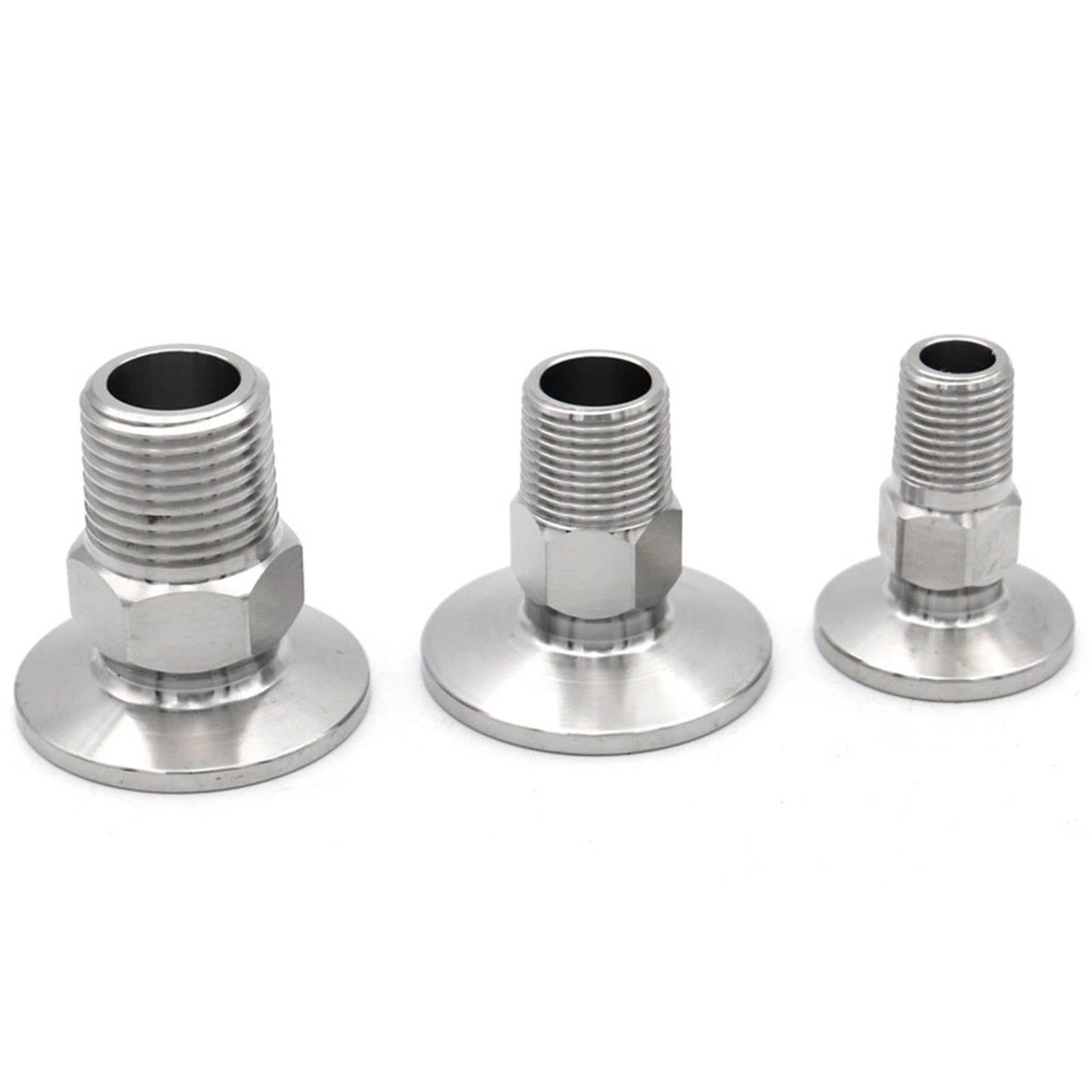 1 Uds brida de vacío KF16/KF25/KF40/KF50 304 accesorio de tubería sanitaria de acero inoxidable PT macho hembra 1/8 "1/4" 1/2 "3/4" 3/8 "1" 1-1/2"(Female,KF50_1/2")