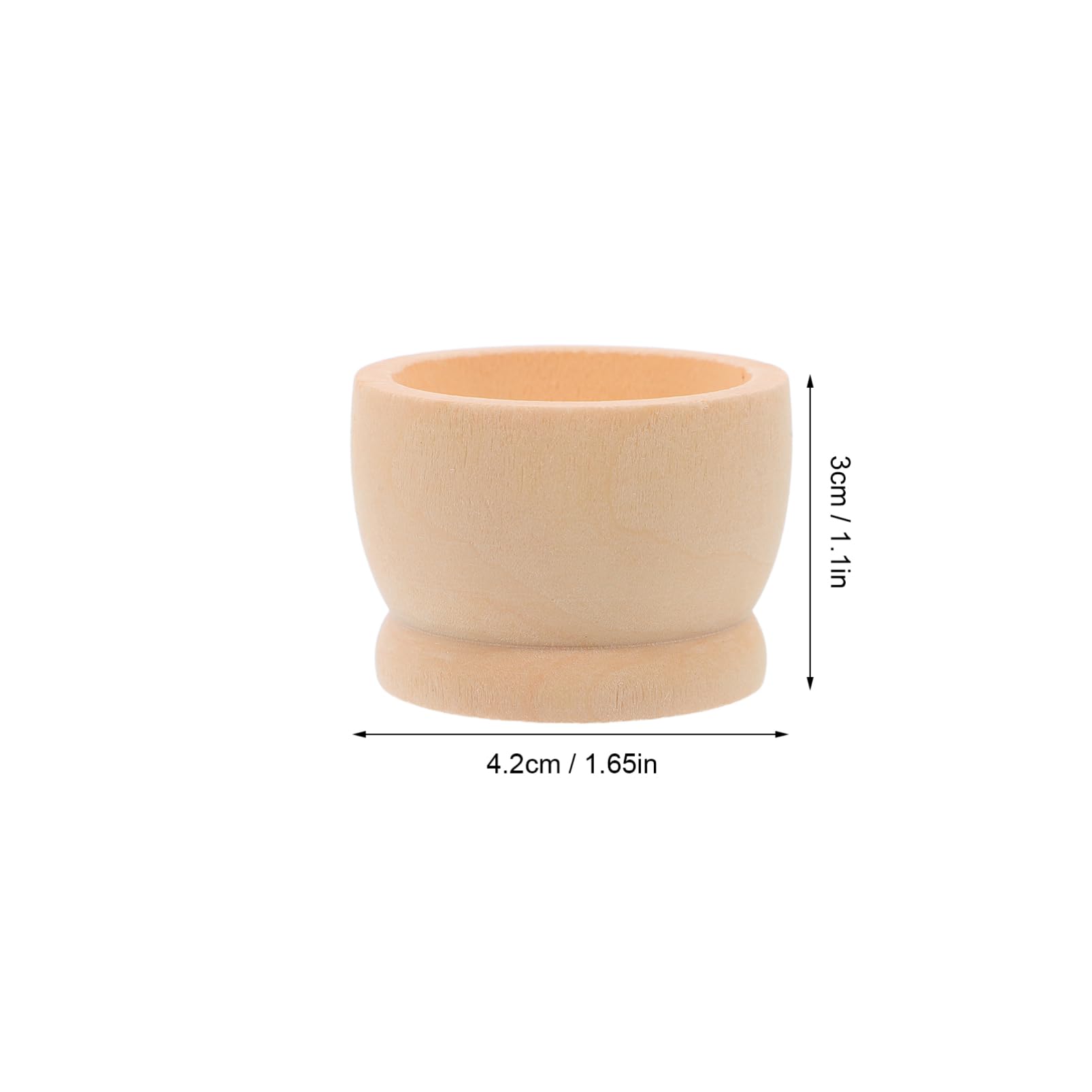 BESTonZON 8Pcs Wooden Egg Cup Holder Glasses Shaped Egg Stand for Painting Decorative Egg Display Rack for Home Kitchen Rustic Elegant Design Egg Base