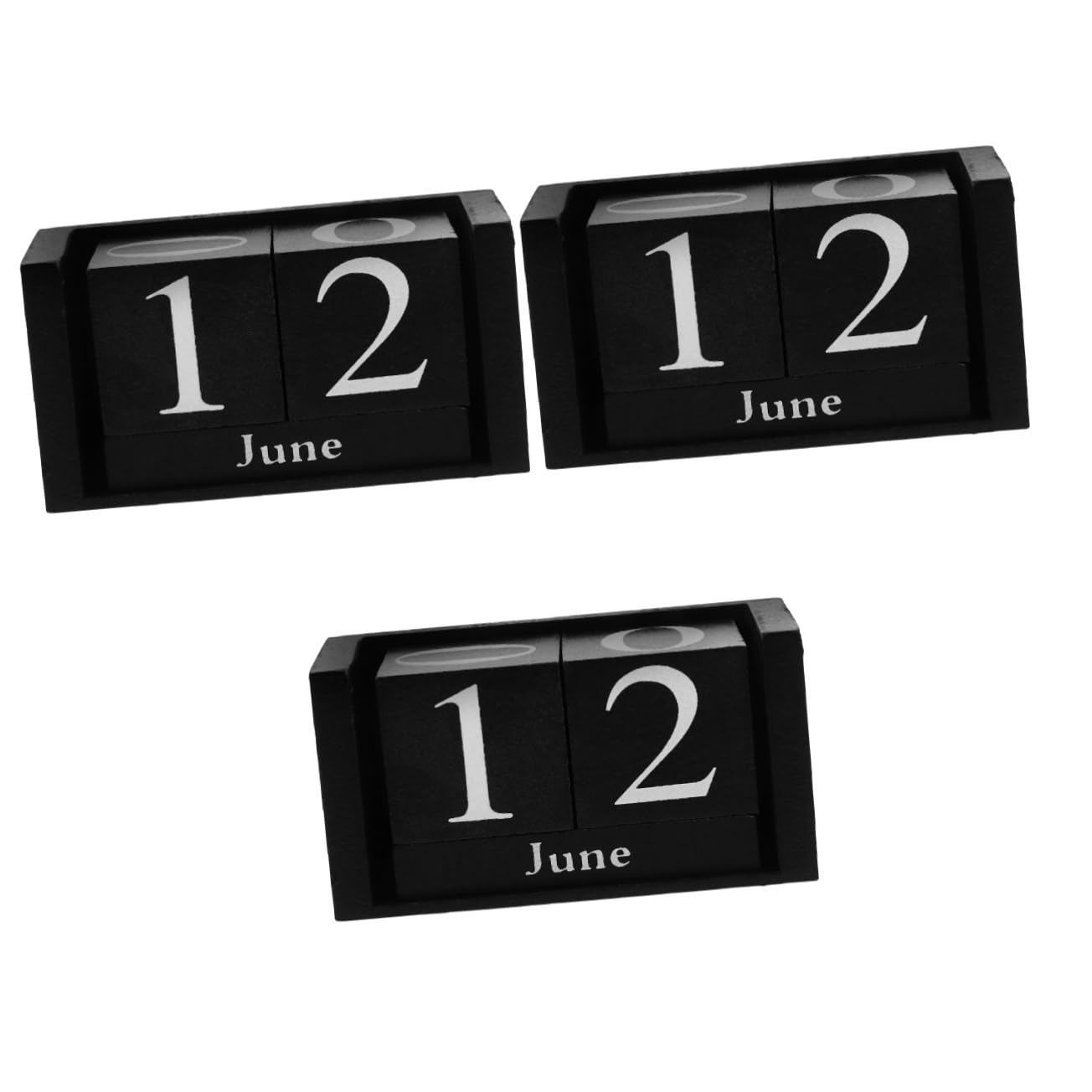 NUOBESTY 3pcs Decorative Perpetual Calendar Elegant Block Calendar European Style Desk for Home Office Decoration Monthly Organizer