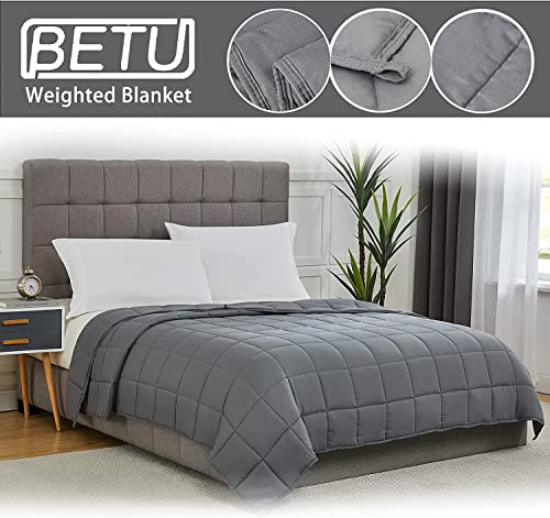Betu Kids Weighted Blanket (7Lbs, 40"X60" Throw Size) - Cooling And Breathable Heavy Blanket For 60-90Lbs With Premium Glass Beads - Soft Thick Blanket For All-Season Sleeping Comfort - Grey #TOP4