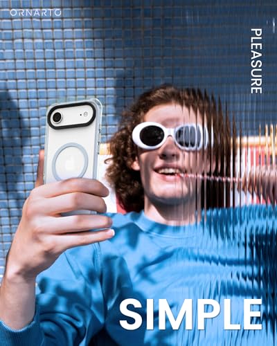 ORNARTO for iPhone Air Case Clear, Fit for MagSafe, Light Blue - image 6
