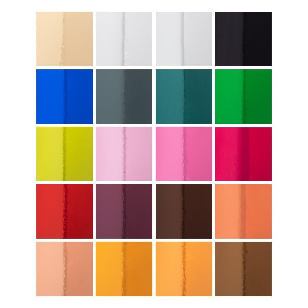 Ideen mit Herz Spiegelkarton | selbstklebend | Metallpapier | Klebe-Folie | Bastelpapier metallic | 20 Bogen | Din A4 | 200 g/m² (Kräftige Farben)