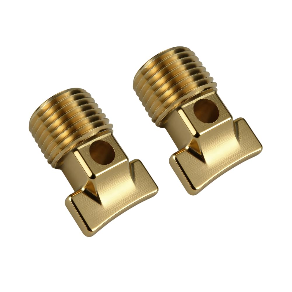2PCS Solid Brass Boat Drain Plug, 1/2 Inch NPT Thread Drain Plugs with T-Handle Design for Watercraft Marine Vessel Yachts Kayaks Maintenance