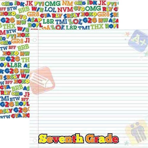 Seventh Grade - Making The Grade School Paper - 5 Sheets by Reminisce