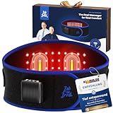 BOB AND BRAD ThermoRed Kabelloser Infrarot Wärmegürtel mit Rotlicht, Heizkissen für den Rücken & Rückenmassagegerät mit Vibrationsmassage, zur Linderung von Muskelverspannungen, Geschenk